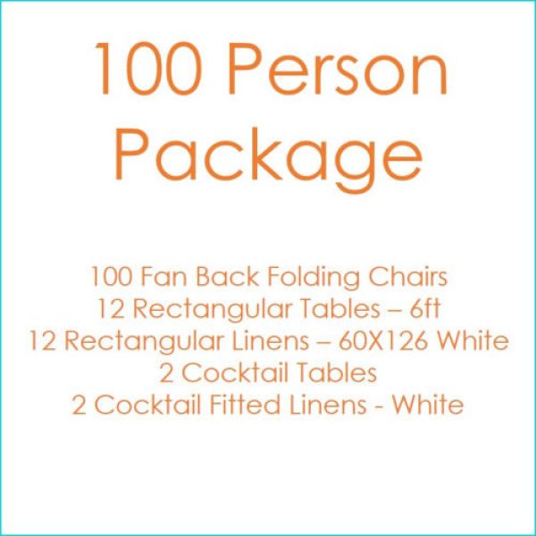 Rectangular Table 100 Person Package