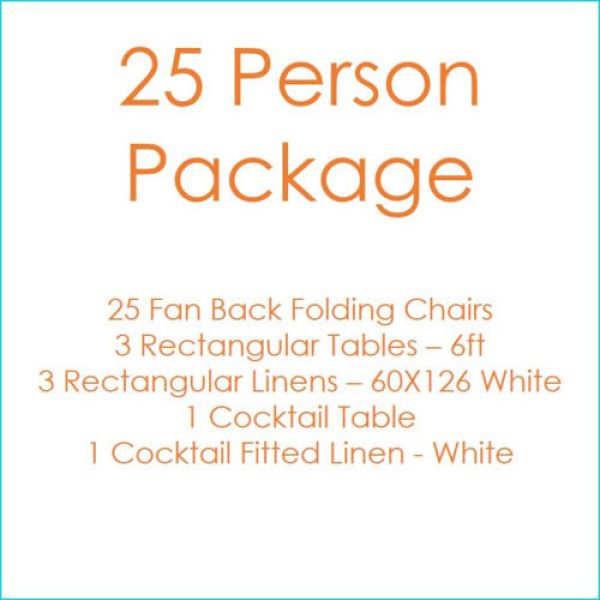 Rectangular Table 25 Person Package