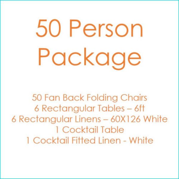 Rectangular Table 50 Person Package