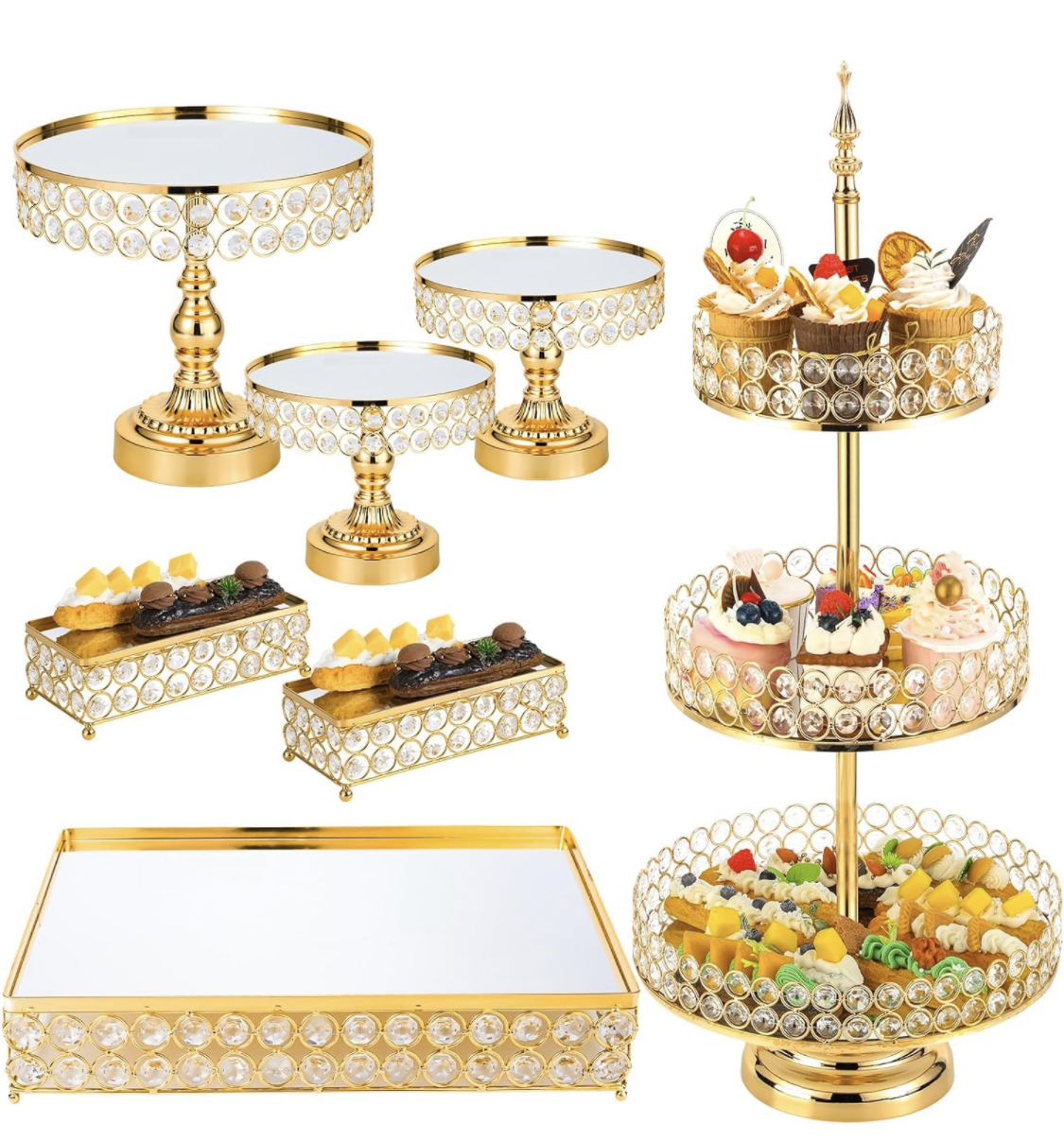 Crystal Beaded Dessert Stands Crystal Beaded Dessert Stands